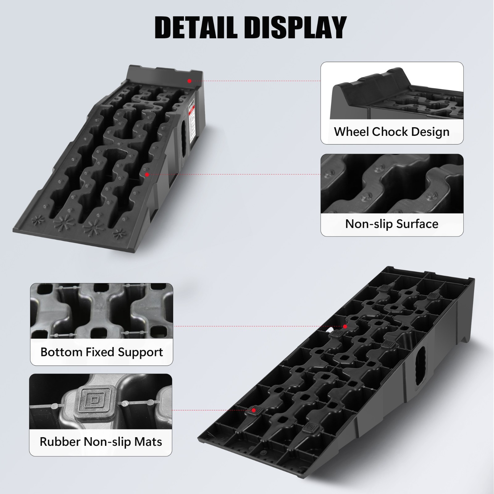 2Pcs Car Maintenance Ramp 7 Ton Vehicle Service Ramp Car Lift