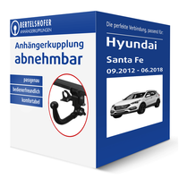 Brink AnhäNgerkupplung Abnehmbar FüR Hyundai Santa Fe III Typ DM AHK NEU