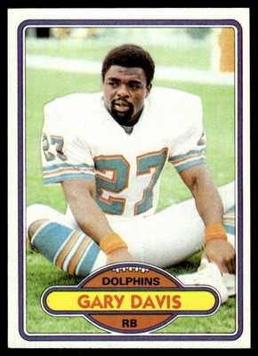 1980 Topps Gary Davis Rookie Miami Dolphins #262