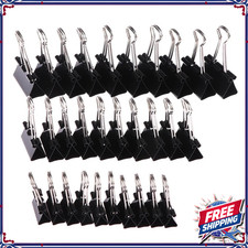 Paper Binder Grip 10pcs Bulldog Foldback Clips Metal 19mm 25mm 32mm Office Use