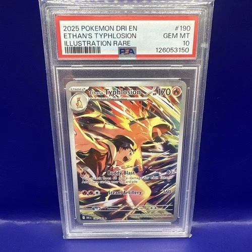2025 Pokemon Ethan's Typhlosion English 190/182 SV10 IR Holo PSA 10
