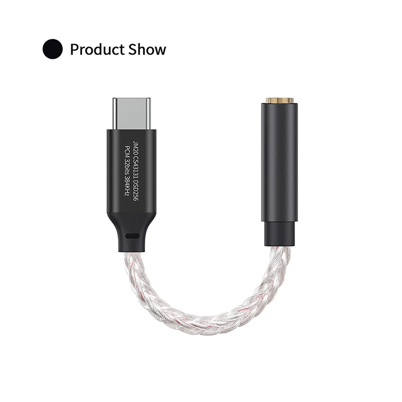 JCALLY JM20 CS43131 DAC Headphone Amplifier USB-C to 3.5mm HiFi Audio Adapter