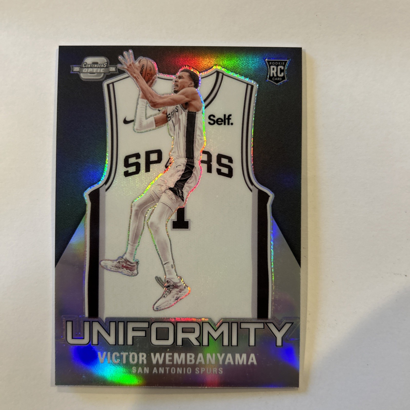 Victor Wembanyama Uniformity Silver Prizm SP 2023-24 Contenders Optic Spurs RC