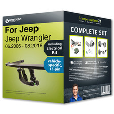 Towbar detachable for JEEP Jeep Wrangler 06- + 13pin spec. electrical-kit FP