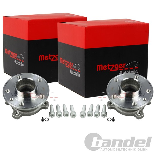 2X Metzger RADLAGER-SATZ Hinten Passend FÜR Volvo S60 S80 V60 V70 XC70-image
