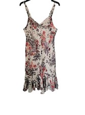  Kaleidoscope Floral Butterfly Chiffon Midi Slip Dress Size 18 Wedding Guest