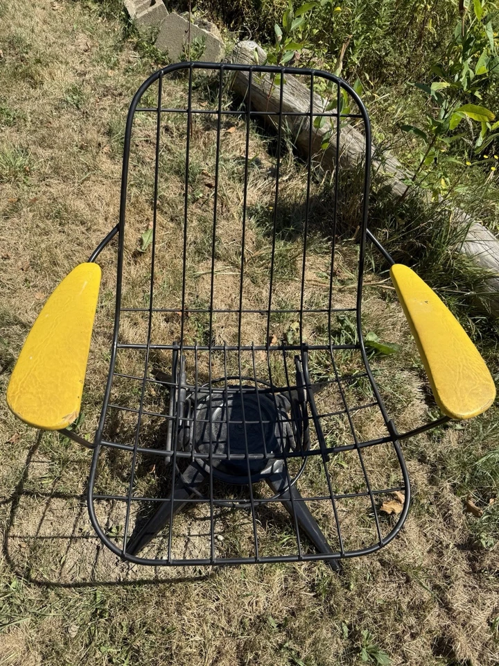 Sillón basculante giratorio de alambre Homecrest moderno vintage de mediados de siglo Foto 3 de 4