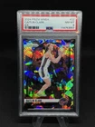CAITLIN CLARK 2024 Panini Prizm WNBA #22 Fever Rookie SILVER CRACKED ICE PSA RC