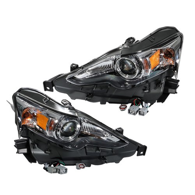 #ad #ad For 2014 2016 Lexus IS250 IS350 Headlights LeftRight Side HID Xenon Black Clear $266.52