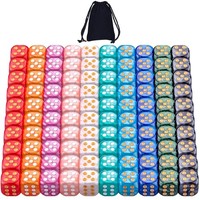 Siquk 6-Seitige WüRfel 100 StüCk 12Mm Bunt D