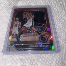 2019-20 Panini NBA Hoops Premium Stock Red Prizm Keldon Johnson #224 Rookie RC