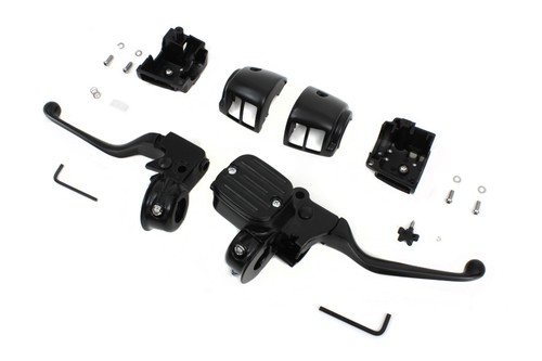 Contour Style Handlebar Control Kit Black fits Harley Davidson - Picture 2 of 4