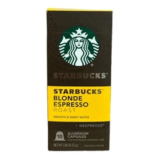 Starbucks, Blonde Espresso Roast by Nespresso, 1.86 Ounce, 10 Count