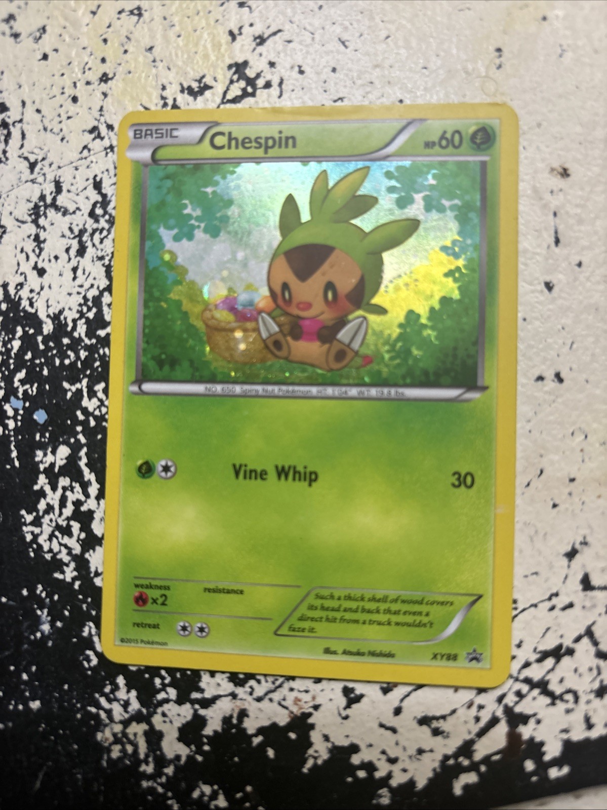 POKEMON PROMO CARD - XY BLACKSTAR PROMO - CHESPIN XY88 (HOLO)