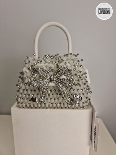 Self Portrait White Embellished Micro Bow Bag Brand New Authentic RRP £400 - Picture 8 of 24