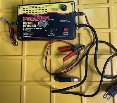 #ad #ad Piranha Peak Power Battery Charger Black and Yellows $45.00