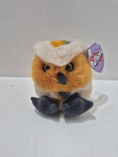 SWIBCO Vintage Puffkins 6777 HOOTER Orange Owl Beanie Stuffed Animal Plush NWT