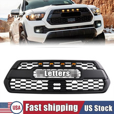 Matte Black Mesh Grill Front Grille For 2016-2023 Tacoma Sr Sr5 With Ledletters