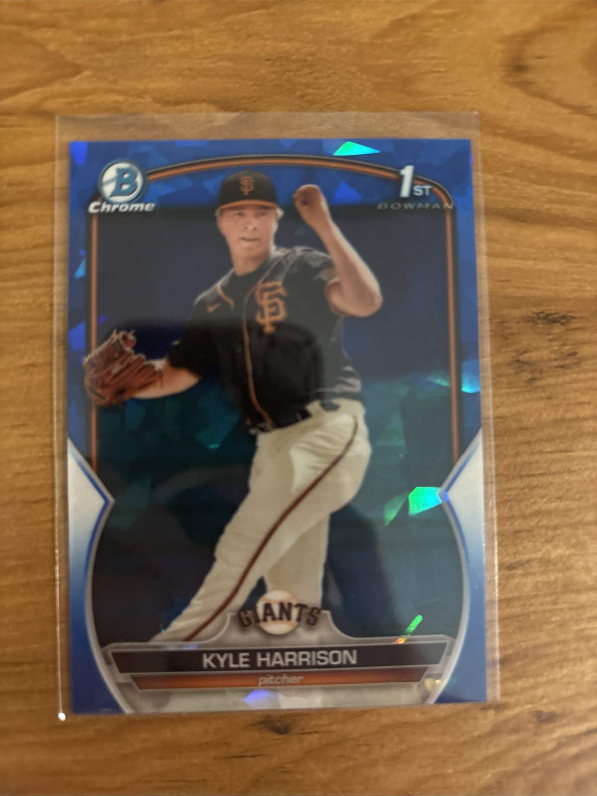 2023 Bowman Chrome Sapphire Kyle Harrison 1st #BCP-93 Giants RC