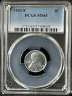 1943-S  1C  Lincoln Wheat One Cent  PCGS MS65  57508092