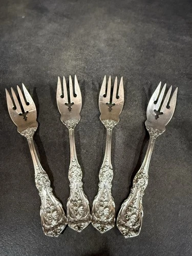 Reed & Barton Francis 1 Old Mark Salad Fork Sterling Silver (150gr) Total Of 4