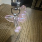 Pink Butterfly Keychain Party Favor w/ Organza Thank You Bag — photo 2
