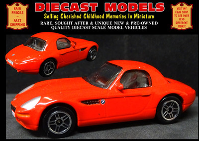RED BMW Z8 ROADSTER + HARDTOP 1999-2006 E52; DIECAST COLLECTORS 1:58 SCALE MODEL