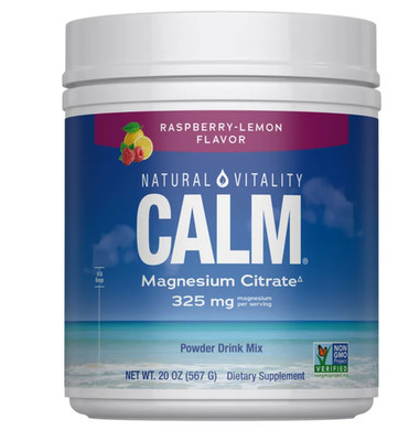 Natural Vitality Calm Magnesium Citrate Powder 20 oz Raspberry Lemon