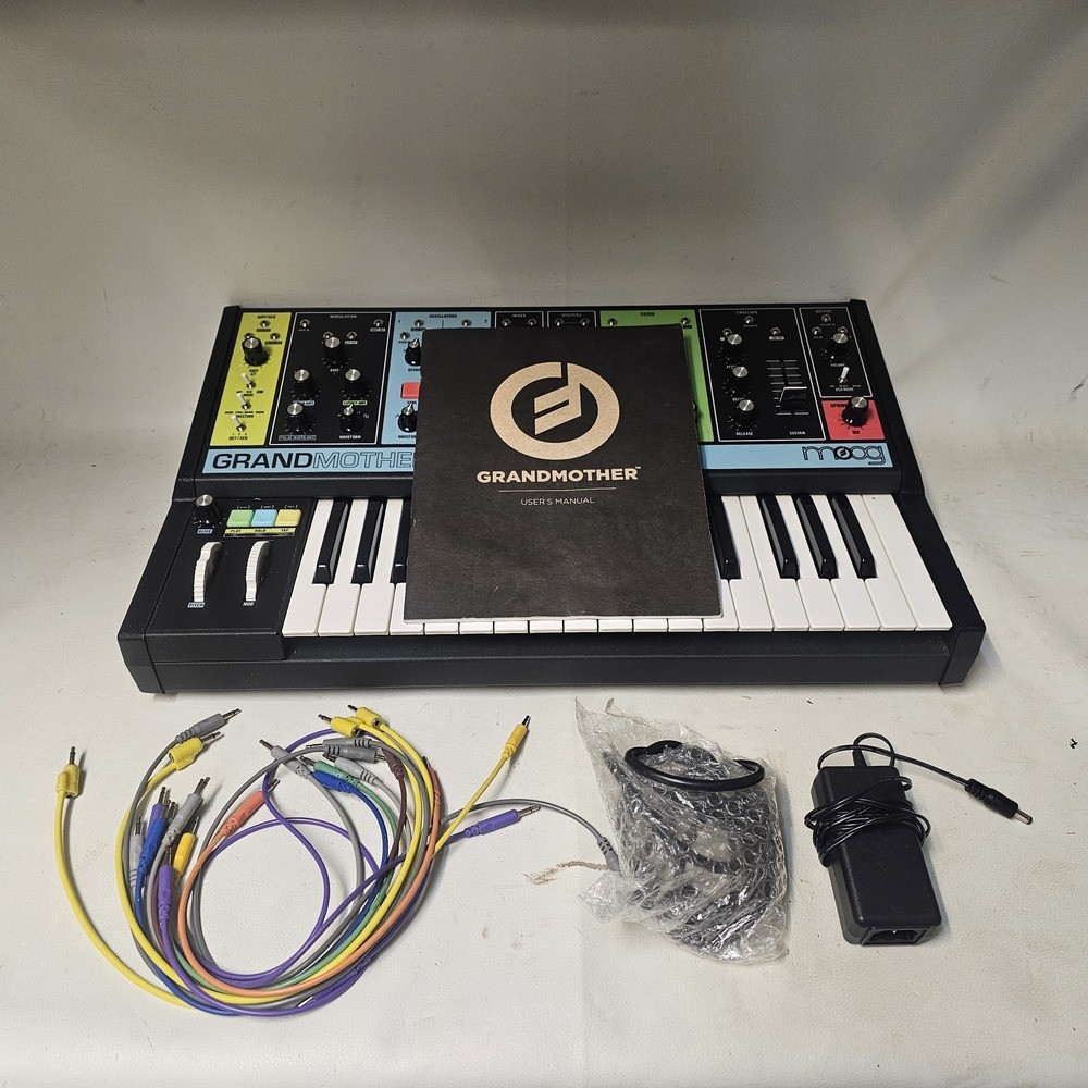 MOOG GRANDMOTHER SEMI-MODULAR ANALOG SYNTHESIZER W/ BOX AND CORDS
