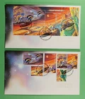 DR WHO 2000 AUSTRALIA 2 FDC SPACE COMBO S/S R67294
