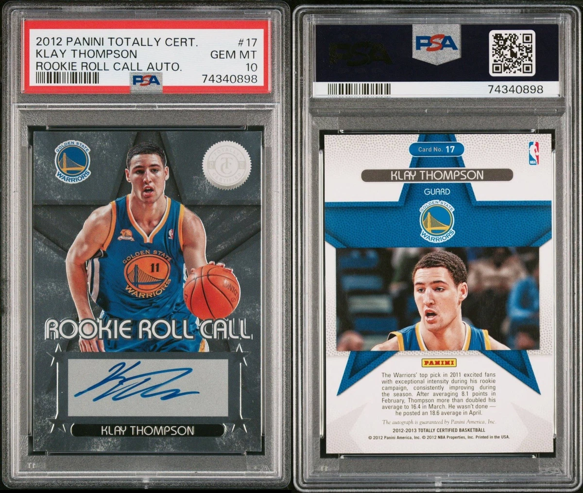 Klay Thompson 10 Graded Basketball Sports Trading Cards
