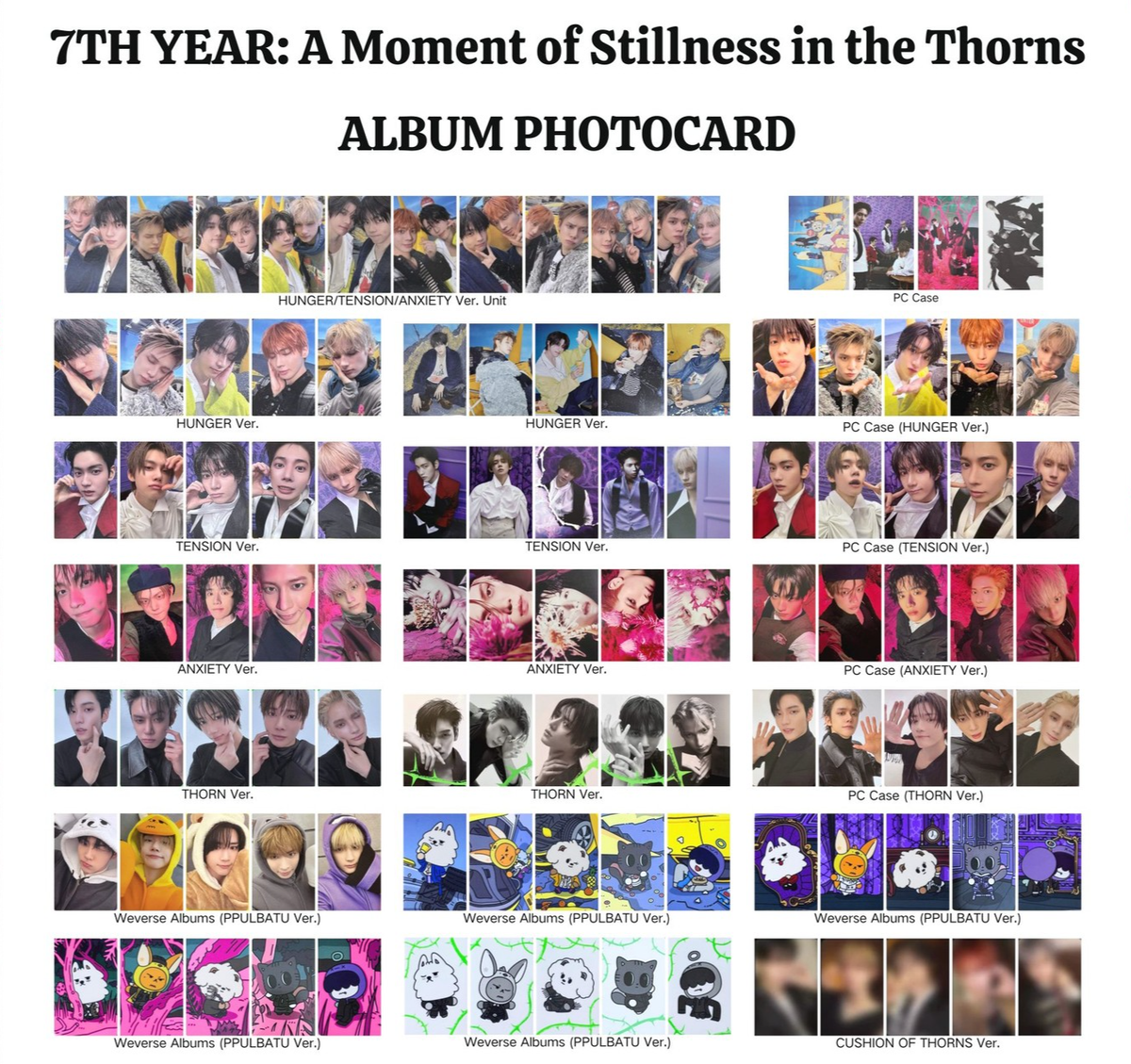 TXT - 7TH YEAR: A Moment of Stillness in the Thorns PHOTOCARD