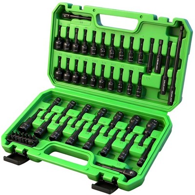 55-Piece Magnetic Nut Driver Set, Metric & SAE 1/4'' Hex Classic Version 