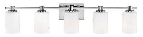 Hinkley Karlie 35 1/2" Wide Chrome 5-Light Bath Light - Picture 9 of 10
