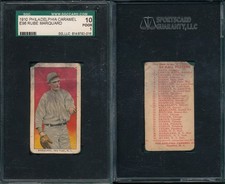 Rube Marquard 1910 Philadelphia Caramel E96 New York Giants HOF Pitcher SGC 1
