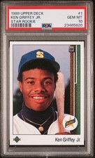 Upper Deck 1989 Ken Griffey Jr. Star Rookie #1 PSA 10 Seattle Mariners Baseball
