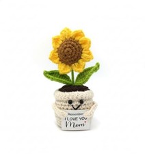 Birthday Gifts for Mom - Remember I Love You Card, Handmade Crochet Sunflower