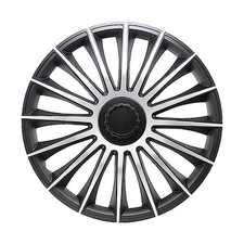 Alpena Vehicle Wheel Covers, Premium European-Made 17" Silver  Black Austin