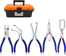 5-Piece Automotive Electrical Disconnect Pliers Set for Repair and Maintenance