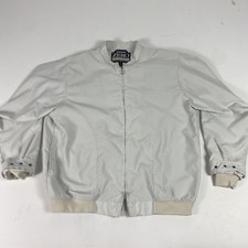 Zero Restriction Jacket Womens Large Gray Microfiber Golf Windbreaker USA Made