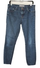 J Brand Women’s Jeans 31 Blue Skinny Leg Cutoff Stretch Pockets 811C032