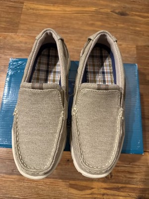Anchors Edge Bay Boys Shoes Brown  Leather Slip On Boat Travel Comforts  Size 3