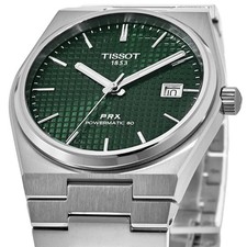 New Tissot PRX Powermatic 80 Automatic Green Men's Watch T137.407.11.091.00 3