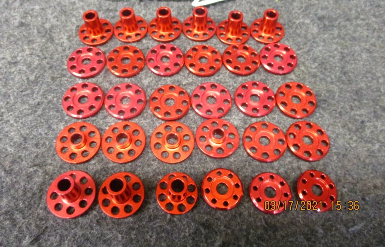 Yamaha YZ250 2010 DOCWOB red alloy complete top hat spacers + washer kit