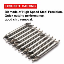 10Pcs 1mm HSS Kombinierte Mittelbohrer Senker 60 &deg; Winkelbohrer center drill bit