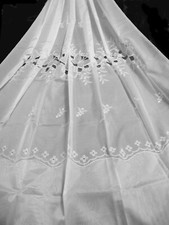 Beautiful NEW Butterfly CutOut White Washable NoIron Curtain 90" USA SPEC 27.50