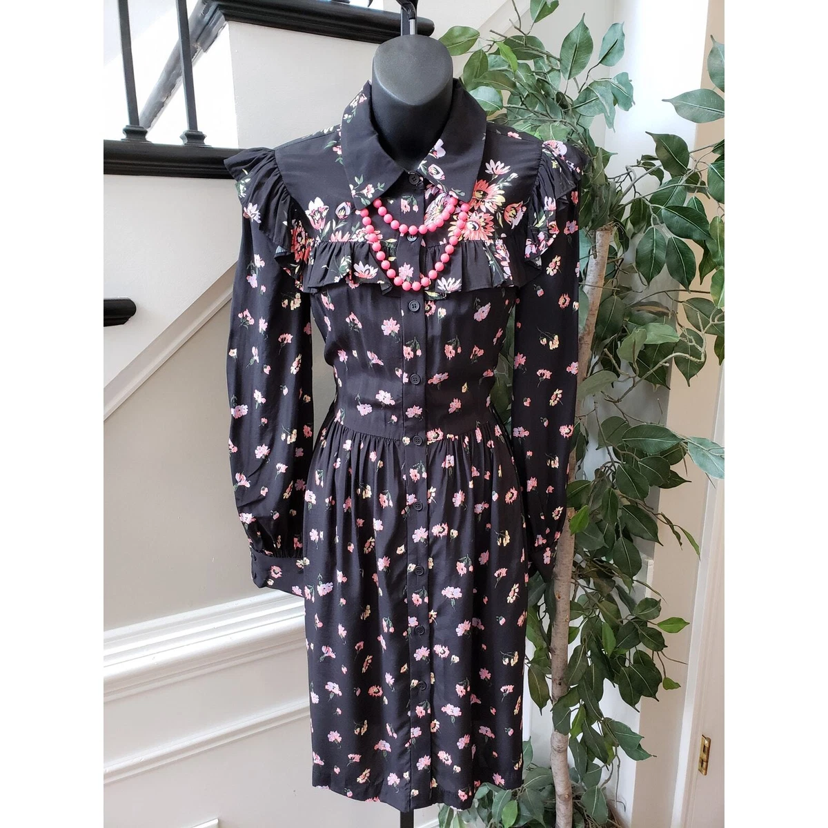 Robe De Soirée Jill Stuart - Taille 2 - Couleur Raisin - Col V Sans Manches - Longue - Neuf Avec étiquettes