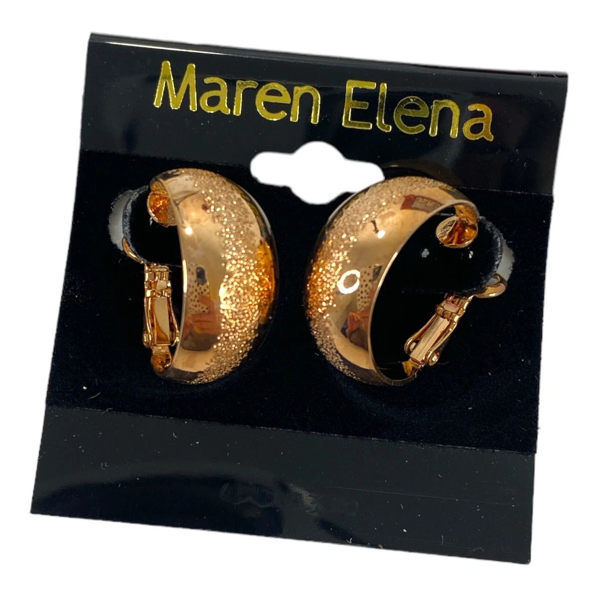 Maren Elena Women s Bronze Textured Hoop Earrings eBay