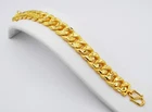 Men's Classic 22K 23K 24K Thai Yellow Gold Plated  Bracelet 7.5 inch Jewelry