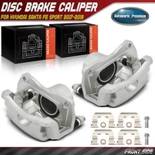 2pcs Front LH & RH Brake Caliper w/ Bracket for Hyundai Santa Fe Sport 2017-2018